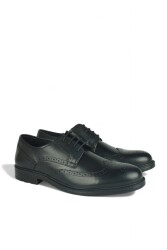 Erkan Kaban 141102 014 Erkek Siyah Deri Klasik Büyük & Küçük Numara Ayakkabı - 2
