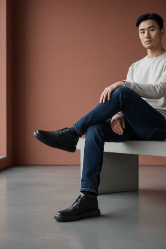 Erkan Kaban 141300 014 Erkek Siyah ST Deri Bot - Erkan Kaban (1)