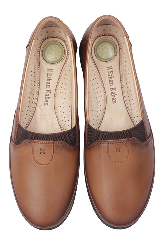 Fitbas 155001 167 Kadın Taba Hakiki Deri Günlük Büyük Numara Ayakkabı