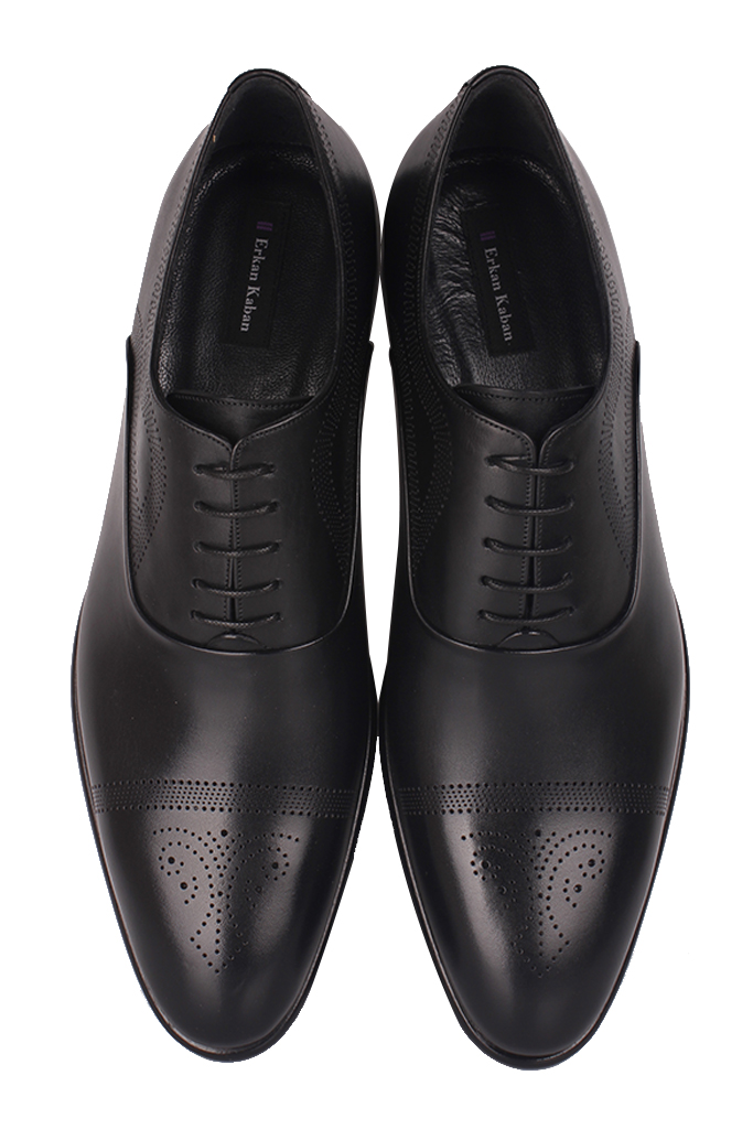 Erkan Kaban 352404 014 Erkek Siyah Deri Klasik Büyük & Küçük Numara Ayakkabı