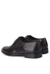 Erkan Kaban 352417 014 Erkek Siyah Deri Klasik Büyük & Küçük Numara Ayakkabı - Thumbnail