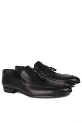 Erkan Kaban 352600 014 Erkek Siyah Deri Klasik Büyük & Küçük Numara Ayakkabı - Thumbnail