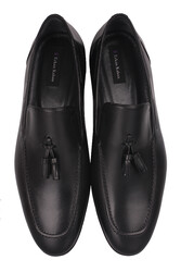 Erkan Kaban 352600 014 Erkek Siyah Deri Klasik Büyük & Küçük Numara Ayakkabı - Thumbnail