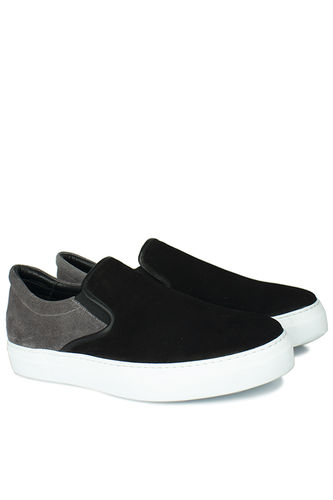 Erkan Kaban 385003 005 Black Suede Gray Suede Men Shoes - Erkan Kaban (1)