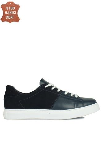 Erkan Kaban 385004 418 Lacivert Matt - Lacivert Nubuk Erkek Büyük Numara Ayakkabı - Erkan Kaban