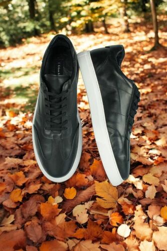 Erkan Kaban 385005 015 Siyah Beyaz Matt Erkek Büyük Numara Ayakkabı - Erkan Kaban