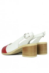 Fitbas 7293 563 Kadın Kırmızı White Topuklu Ayakkabı - Thumbnail