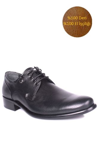 Erkan Kaban - Erkan Kaban 759 014 Erkek Siyah Deri Klasik Büyük & Küçük Numara Ayakkabı (1)