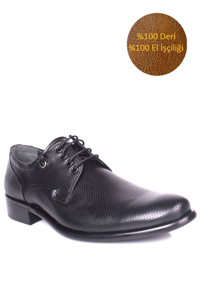 Erkan Kaban 759 014 Erkek Siyah Deri Klasik Büyük & Küçük Numara Ayakkabı