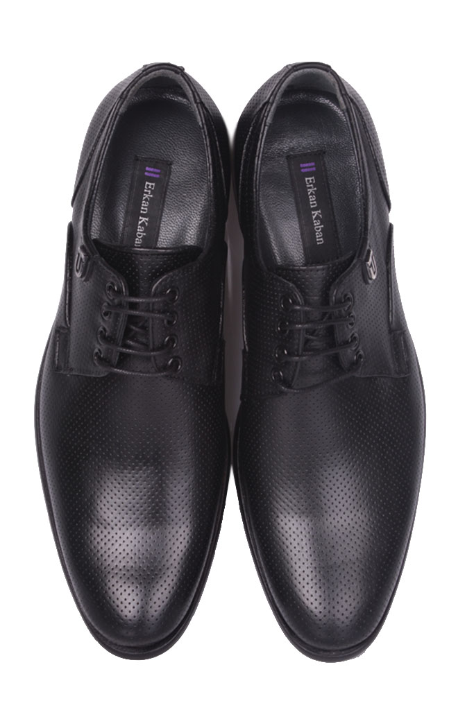 Erkan Kaban 759 014 Erkek Siyah Deri Klasik Büyük & Küçük Numara Ayakkabı