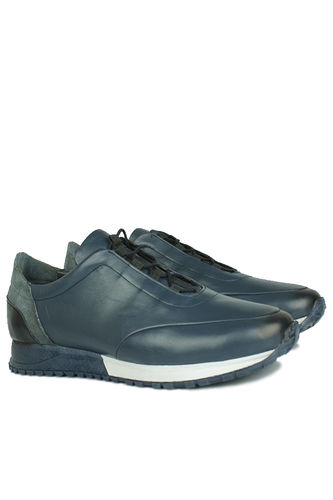 Fitbas - Erkan Kaban 914510 424 Men Navy Blue Genuine Leather Sport Shoes (1)