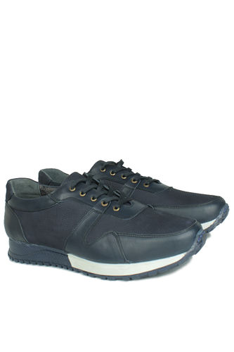 Fitbas - Fitbas 914512 424 Erkek Lacivert Deri Spor Büyük Numara Ayakkabı (1)