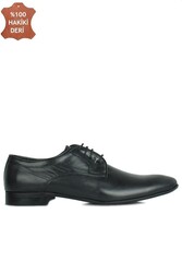 Erkan Kaban 979 014 Erkek Siyah Deri Klasik Büyük & Küçük Numara Ayakkabı - Thumbnail