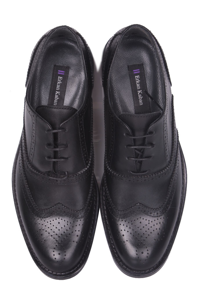 Erkan Kaban 327 014 Erkek Siyah Deri Klasik Büyük & Küçük Numara Ayakkabı