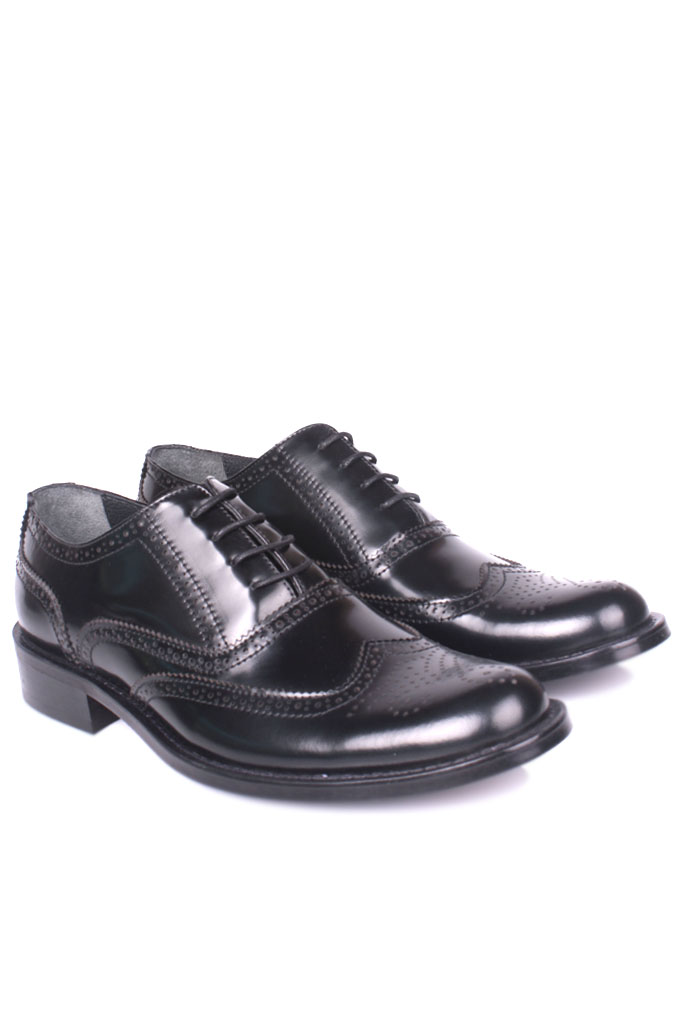 Erkan Kaban 327 020 Erkek Siyah Açma Deri Klasik Büyük & Küçük Numara Ayakkabı