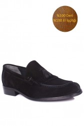 Erkan Kaban 335 008 Erkek Siyah Süet Klasik Büyük & Küçük Numara Ayakkabı - Thumbnail