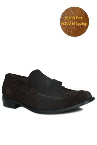 Erkan Kaban 335 242 Men BrownSuede Classical Shoes - Erkan Kaban