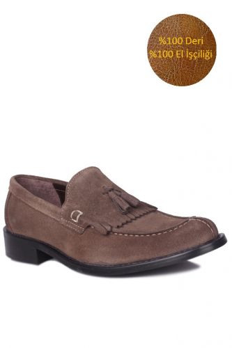 Erkan Kaban 335 321 Men Khaki Suede Classical Shoes - Erkan Kaban