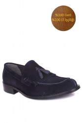 Erkan Kaban 335 427 Erkek Lacivert Süet Klasik Büyük & Küçük Numara Ayakkabı - Thumbnail