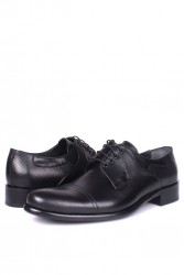 Erkan Kaban 754 019 Erkek Siyah Deri Klasik Büyük & Küçük Numara Ayakkabı - Thumbnail