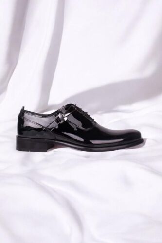 Erkan Kaban 801 020 Erkek Siyah Rugan Klasik Büyük & Küçük Numara Ayakkabı - Erkan Kaban