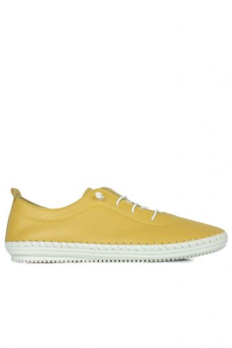 Fitbas - Erkan Kaban 625041 124 Women Yellow Genuine Leather Casual Shoes (1)