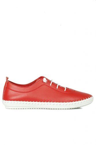 Fitbas - Erkan Kaban 625041 524 Women Red Genuine Leather Casual Shoes (1)