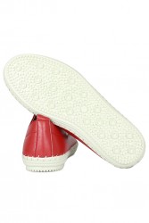 Fitbas 625041 524 Kadın Kırmızı Deri Günlük Büyük Numara Ayakkabı - Thumbnail