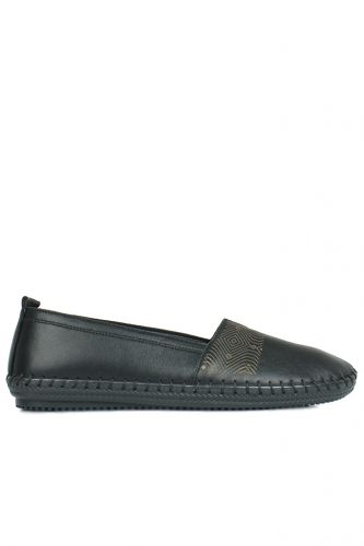 Fitbas - Erkan Kaban 625043 014 Women Black Genuine Leather Casual Shoes (1)