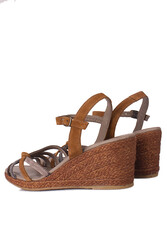 Fitbas 1314 167 Kadın Camel Süet Büyük & Küçük Numara Sandalet - 3