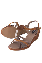 Fitbas 1314 167 Kadın Camel Süet Büyük & Küçük Numara Sandalet - 5
