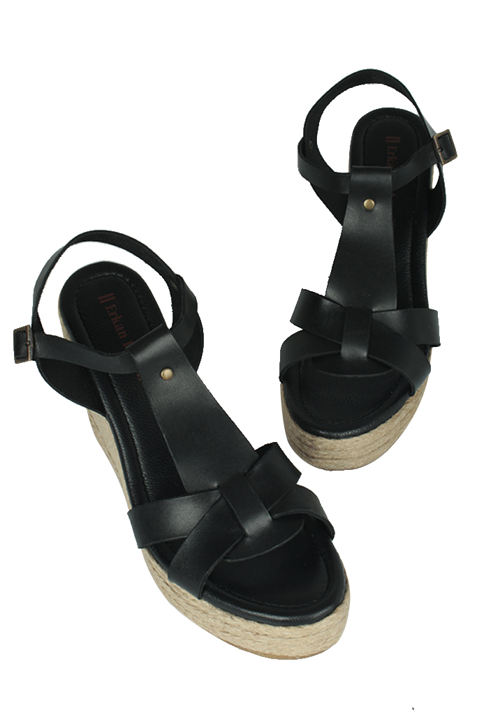 Fitbas 5027 014 Kadın Siyah Büyük & Küçük Numara Sandalet