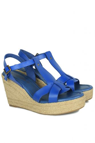 Fitbas - Erkan Kaban 5027 424 Women Blue Sandal Shoes (1)