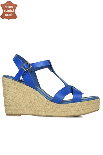 Erkan Kaban 5027 424 Women Blue Sandal Shoes - Fitbas