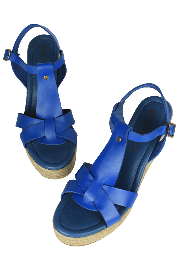 Fitbas 5027 424 Kadın Mavi Büyük & Küçük Numara Sandalet