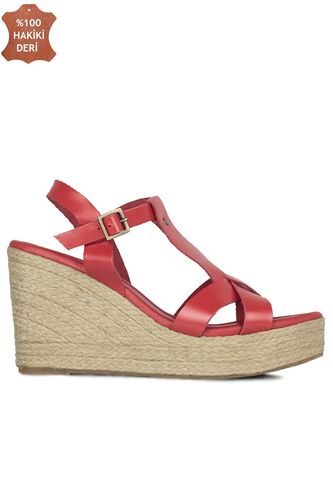 Erkan Kaban 5027 524 Women Red Sandal Shoes - Fitbas