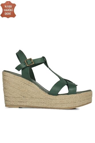 Erkan Kaban 5027 677 Women Green Sandal Shoes - Fitbas