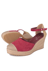 Fitbas 6215 627 Kadın Bordo Büyük & Küçük Numara Sandalet - 4