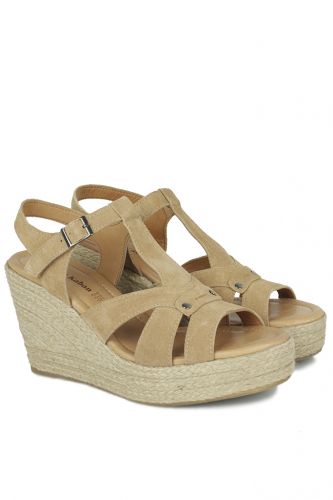 Fitbas - Erkan Kaban 6608 167 Women Taba Sandal Shoes (1)