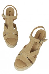 Fitbas 6608 167 Kadın Taba Büyük & Küçük Numara Sandalet - 4