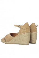 Fitbas 6620 167 Kadın Camel Süet Büyük & Küçük Numara Sandalet - 3