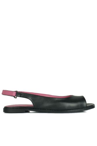 Fitbas - Fitbas 111016 059 Kadın Siyah Büyük Numara Sandalet (1)