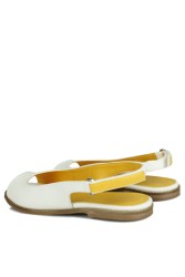 Fitbas 111016 461 Kadın Beyaz Büyük Numara Sandalet - Thumbnail