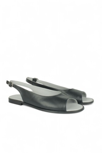 Fitbas 111019 014 Kadın Siyah Büyük & Küçük Numara Sandalet - Fitbas (1)