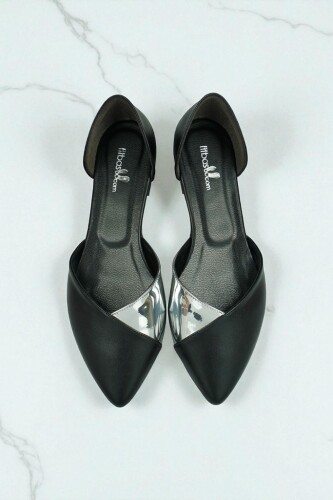 Fitbas 111041 016 Kadın Siyah Gümüş Büyük & Küçük Numara Babet - Fitbas (1)