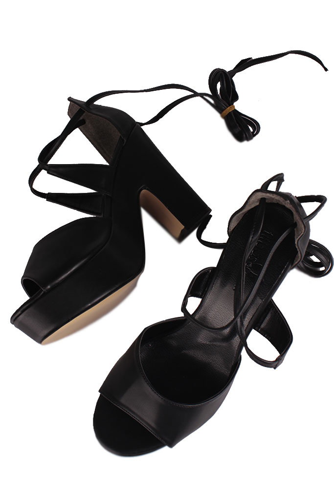 Fitbas 111090 014 Kadın Siyah Büyük & Küçük Numara Platform Ayakkabı