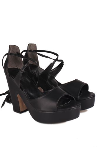 Fitbas - Fitbas 111090 014 Kadın Siyah Büyük & Küçük Numara Platform Ayakkabı (1)