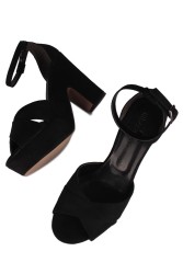 Fitbas 111091 008 Kadın Siyah Süet Büyük & Küçük Numara Platform Ayakkabı - 5