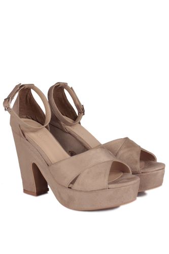 Fitbas 111091 327 Kadın Ten Süet Büyük & Küçük Numara Platform Ayakkabı - Fitbas (1)