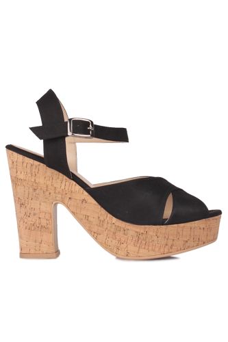 Fitbas 111092 008 Kadın Siyah Süet Büyük & Küçük Numara Platform Ayakkabı - Fitbas (1)